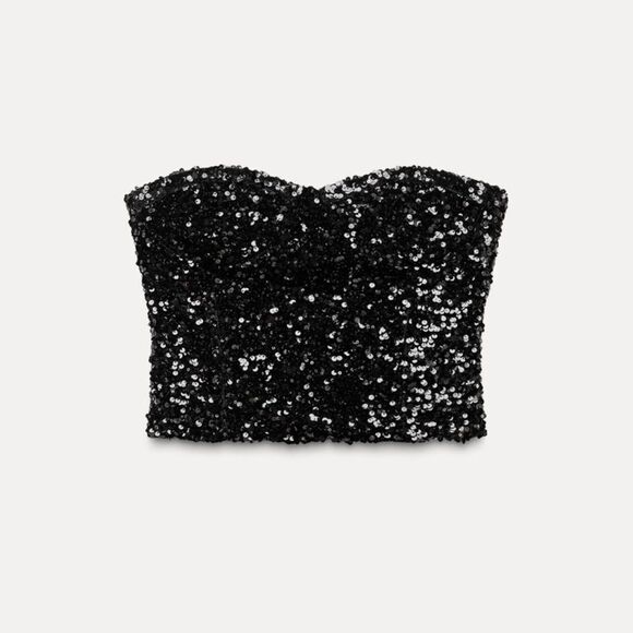 Zara sequin bustier top - Picture 5 of 6